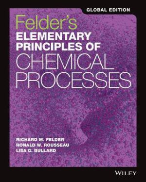 Felder's Elementary Principles of Chemical Process - 9781118092392